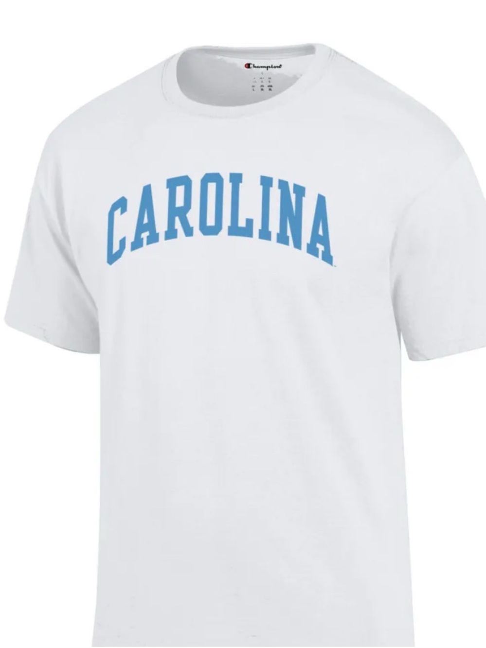 Champion Carolina Arch Graphic Tee - White/Light Blue